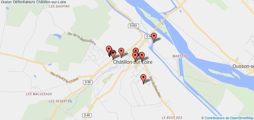 plan défibrillateurs Châtillon-sur-Loire