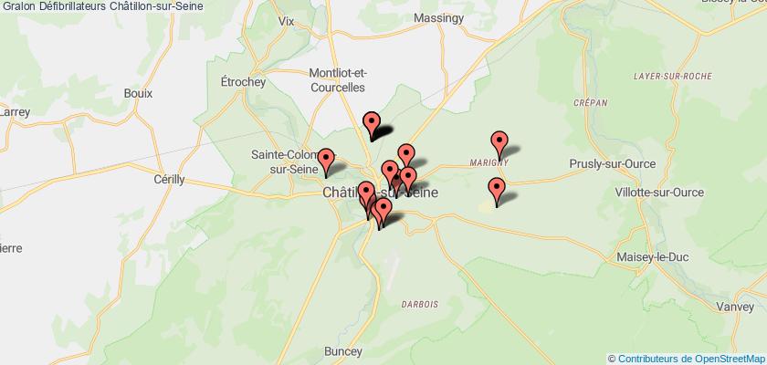 plan défibrillateurs Châtillon-sur-Seine