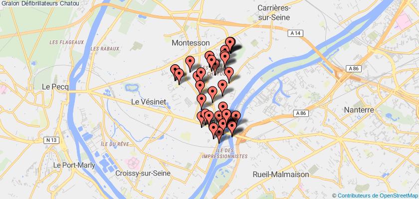 plan défibrillateurs Chatou