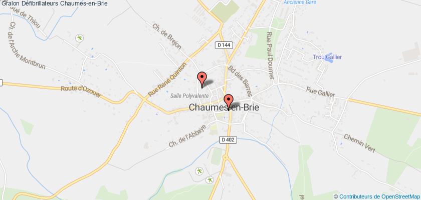 plan défibrillateurs Chaumes-en-Brie