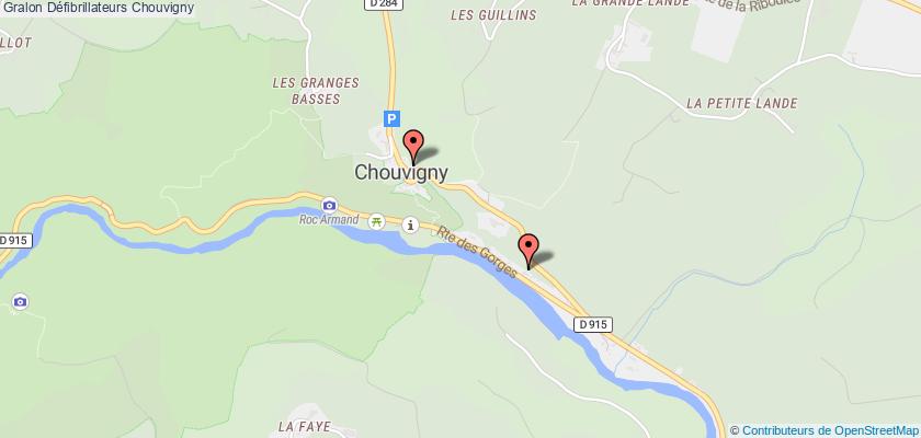 plan défibrillateurs Chouvigny