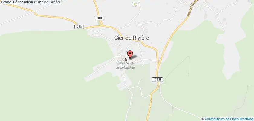 plan défibrillateurs Cier-de-Rivière