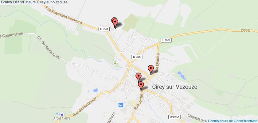plan défibrillateurs Cirey-sur-Vezouze