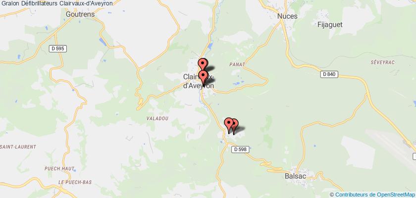 plan défibrillateurs Clairvaux-d'Aveyron