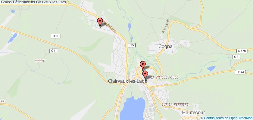 plan défibrillateurs Clairvaux-les-Lacs