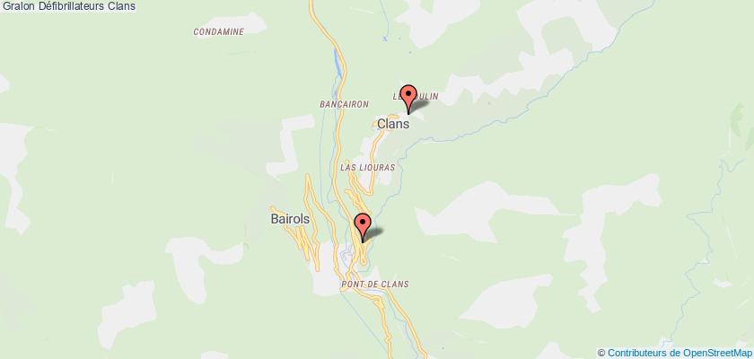 plan défibrillateurs Clans