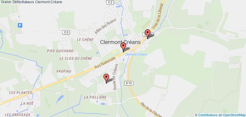 plan défibrillateurs Clermont-Créans