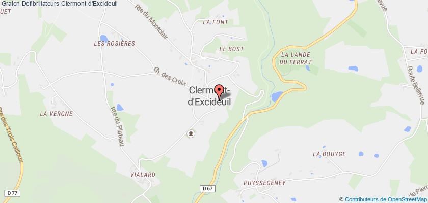 plan défibrillateurs Clermont-d'Excideuil