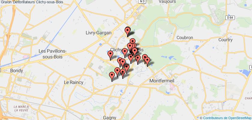 plan défibrillateurs Clichy-sous-Bois