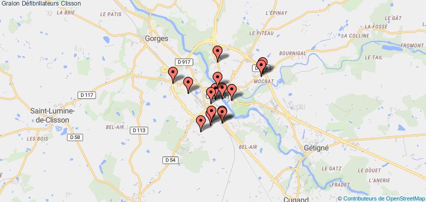 plan défibrillateurs Clisson