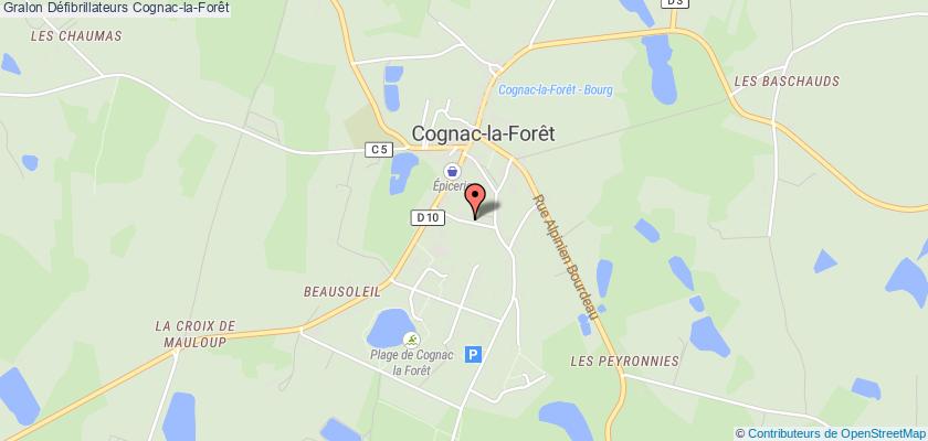 plan défibrillateurs Cognac-la-Forêt