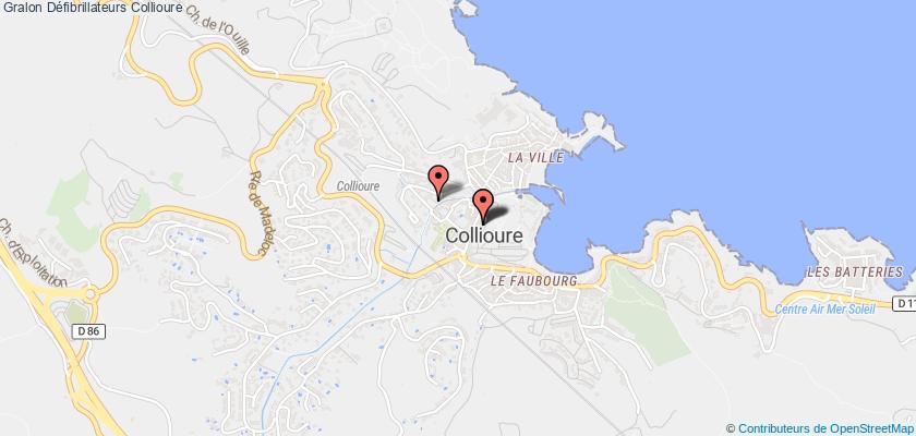plan défibrillateurs Collioure