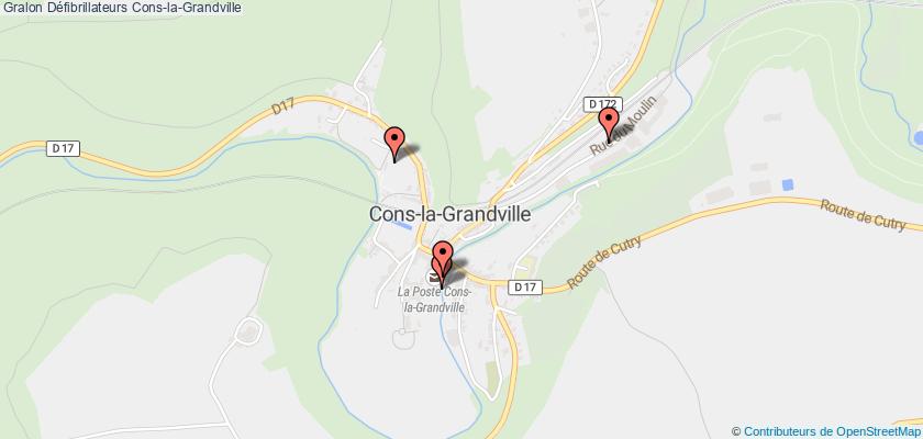 plan défibrillateurs Cons-la-Grandville