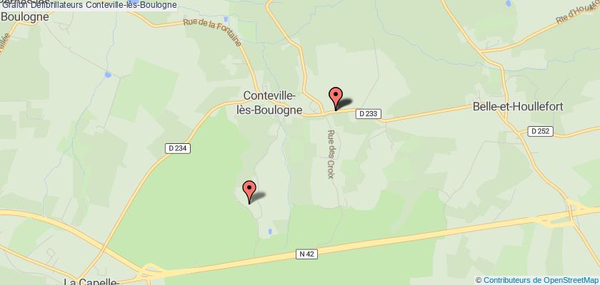 plan défibrillateurs Conteville-lès-Boulogne
