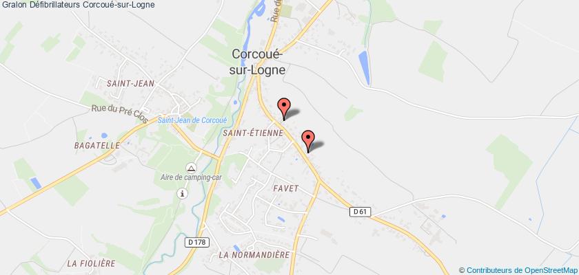 plan défibrillateurs Corcoué-sur-Logne