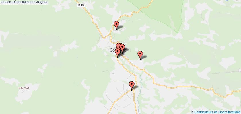 plan défibrillateurs Cotignac