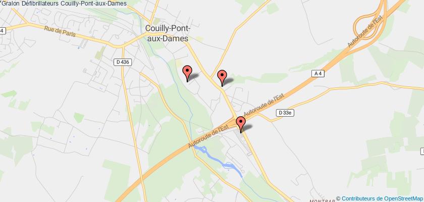 plan défibrillateurs Couilly-Pont-aux-Dames