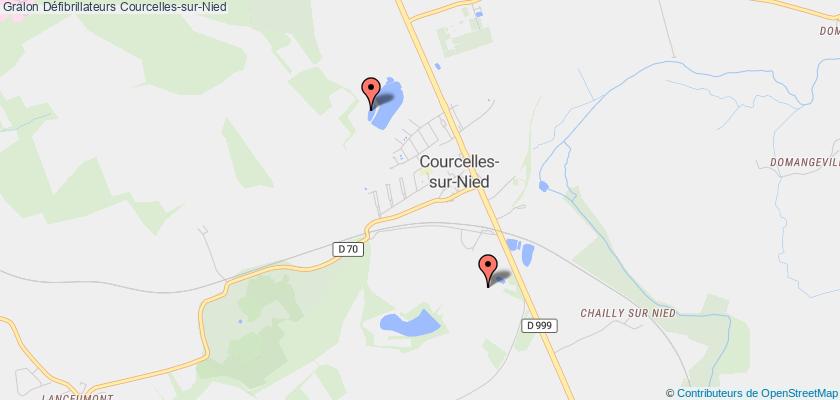 plan défibrillateurs Courcelles-sur-Nied