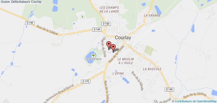 plan défibrillateurs Courlay