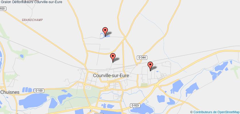 plan défibrillateurs Courville-sur-Eure