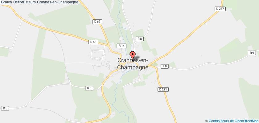 plan défibrillateurs Crannes-en-Champagne