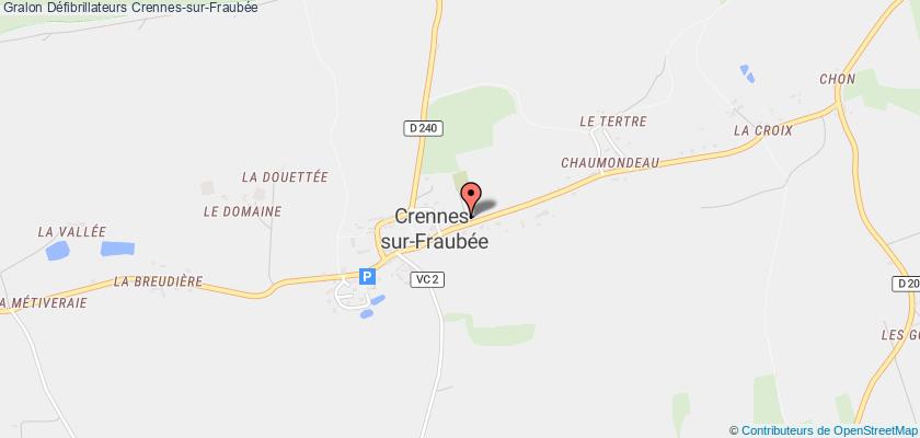 plan défibrillateurs Crennes-sur-Fraubée