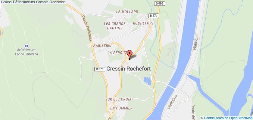 plan défibrillateurs Cressin-Rochefort