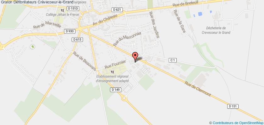 plan défibrillateurs Crèvecoeur-le-Grand