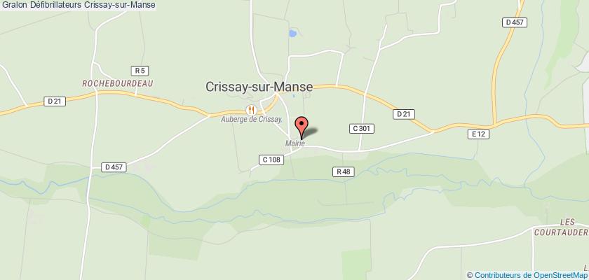 plan défibrillateurs Crissay-sur-Manse