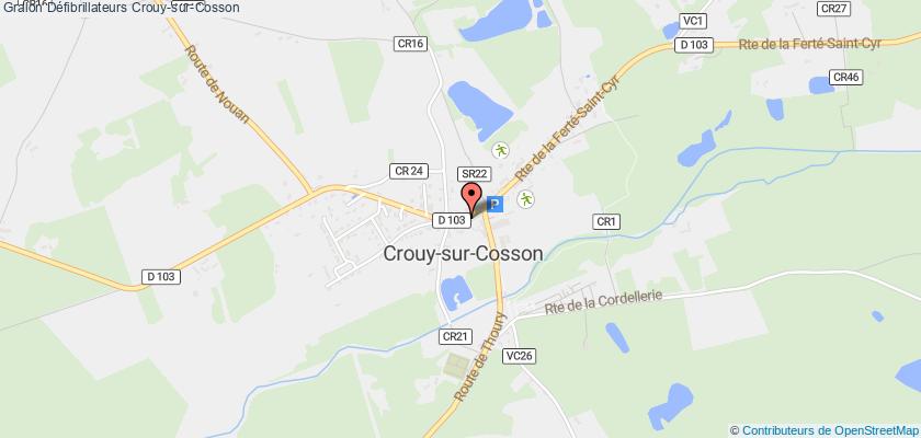 plan défibrillateurs Crouy-sur-Cosson