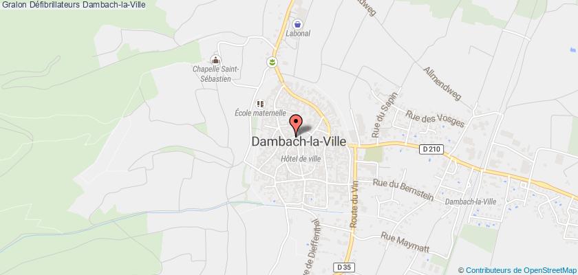 plan défibrillateurs Dambach-la-Ville