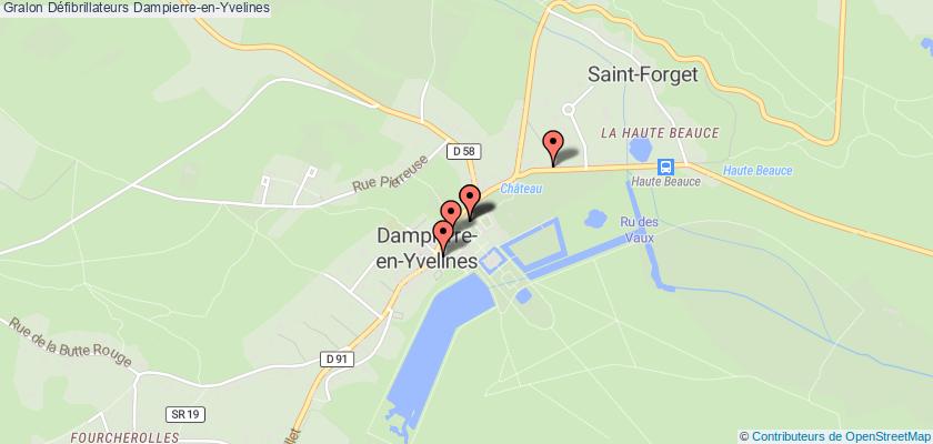 plan défibrillateurs Dampierre-en-Yvelines