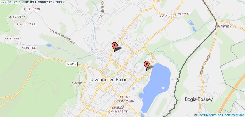 plan défibrillateurs Divonne-les-Bains
