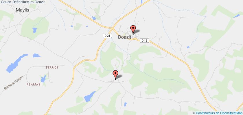 plan défibrillateurs Doazit