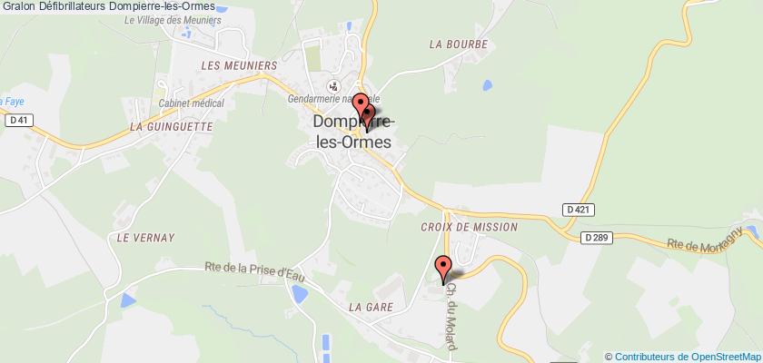 plan défibrillateurs Dompierre-les-Ormes