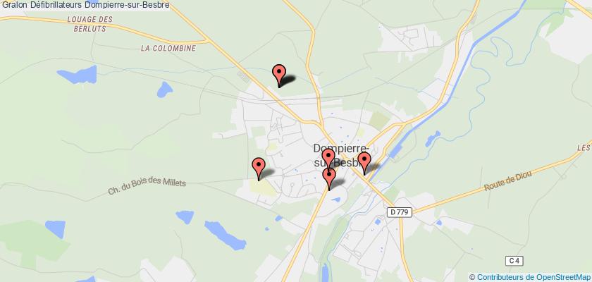 plan défibrillateurs Dompierre-sur-Besbre