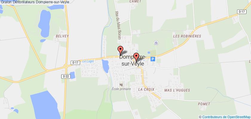 plan défibrillateurs Dompierre-sur-Veyle
