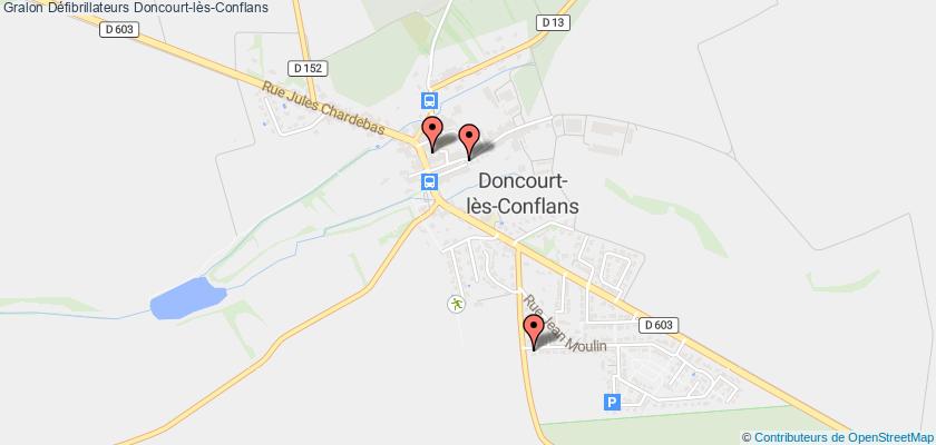 plan défibrillateurs Doncourt-lès-Conflans