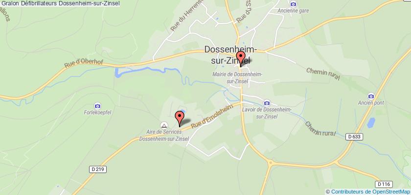plan défibrillateurs Dossenheim-sur-Zinsel