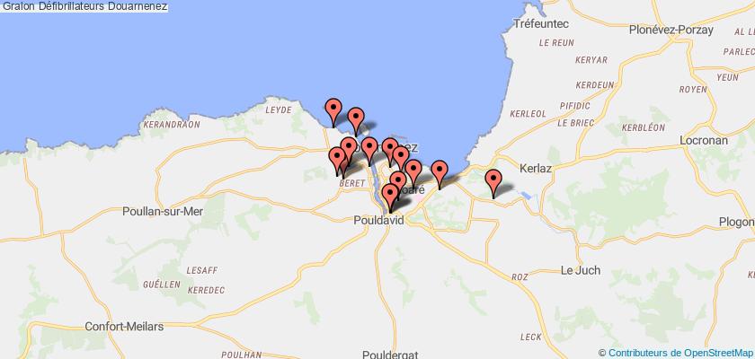 plan défibrillateurs Douarnenez