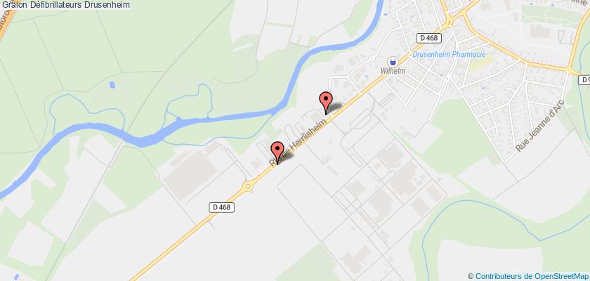 plan défibrillateurs Drusenheim