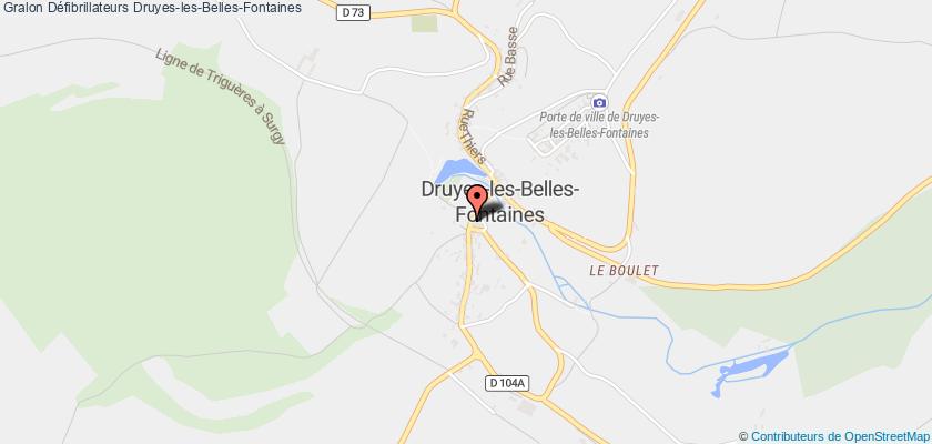 plan défibrillateurs Druyes-les-Belles-Fontaines