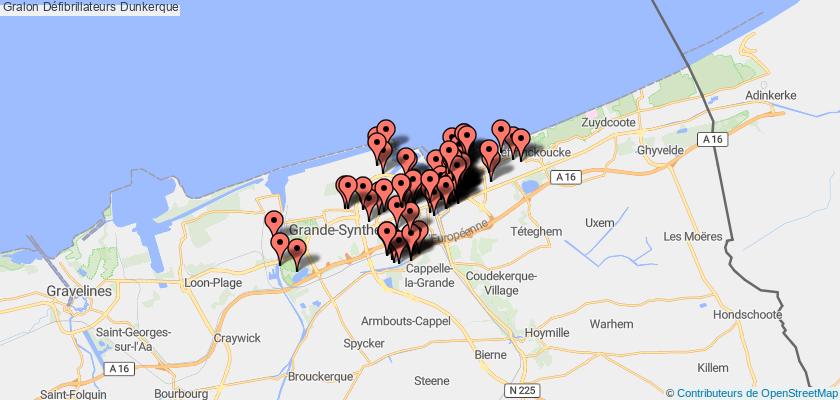 plan défibrillateurs Dunkerque