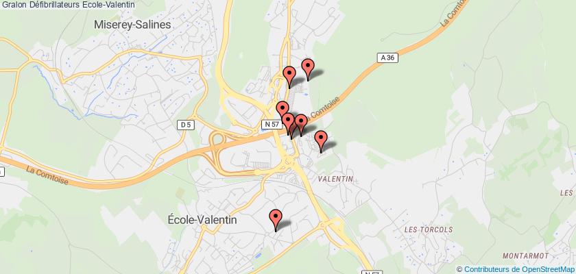 plan défibrillateurs Ecole-Valentin