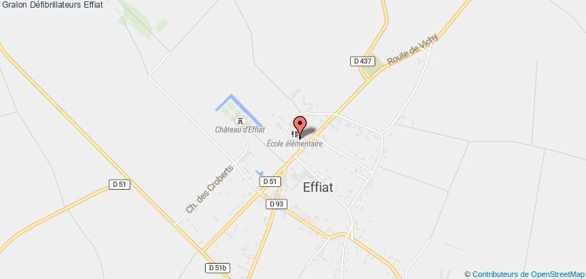 plan défibrillateurs Effiat
