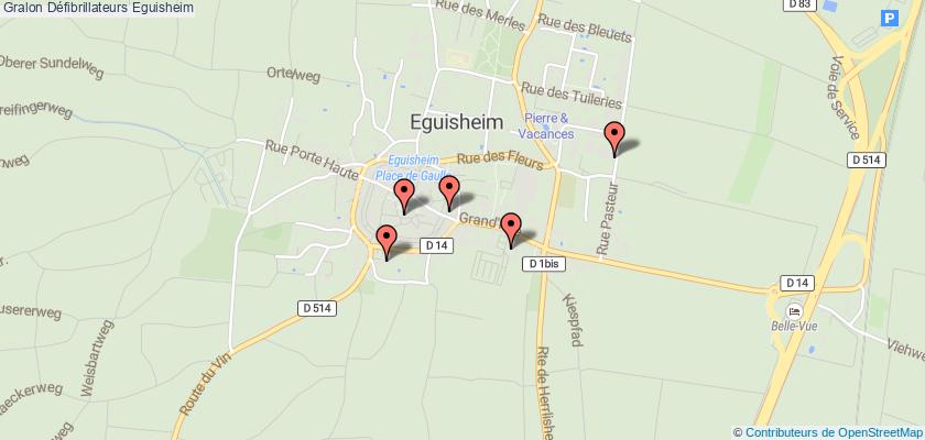 plan défibrillateurs Eguisheim