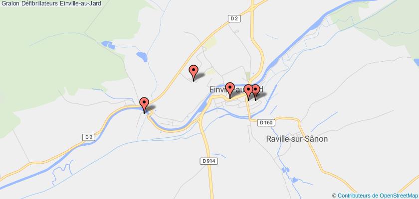 plan défibrillateurs Einville-au-Jard