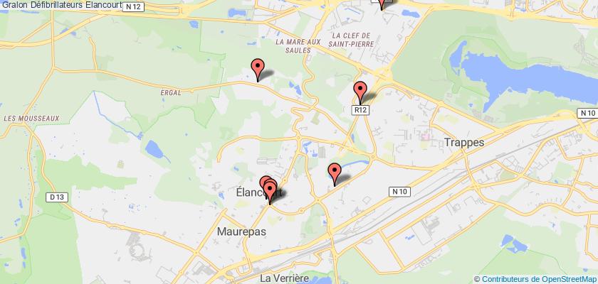 plan défibrillateurs Elancourt