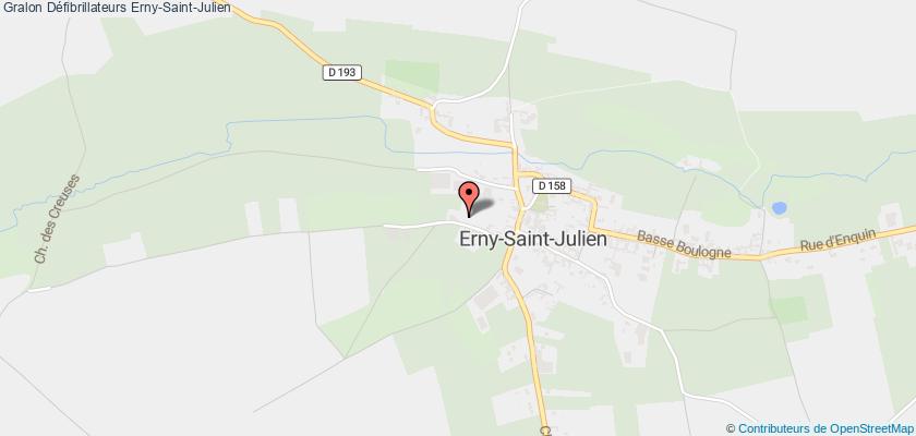 plan défibrillateurs Erny-Saint-Julien