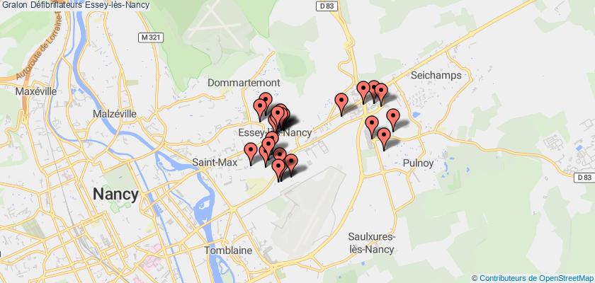 plan défibrillateurs Essey-lès-Nancy